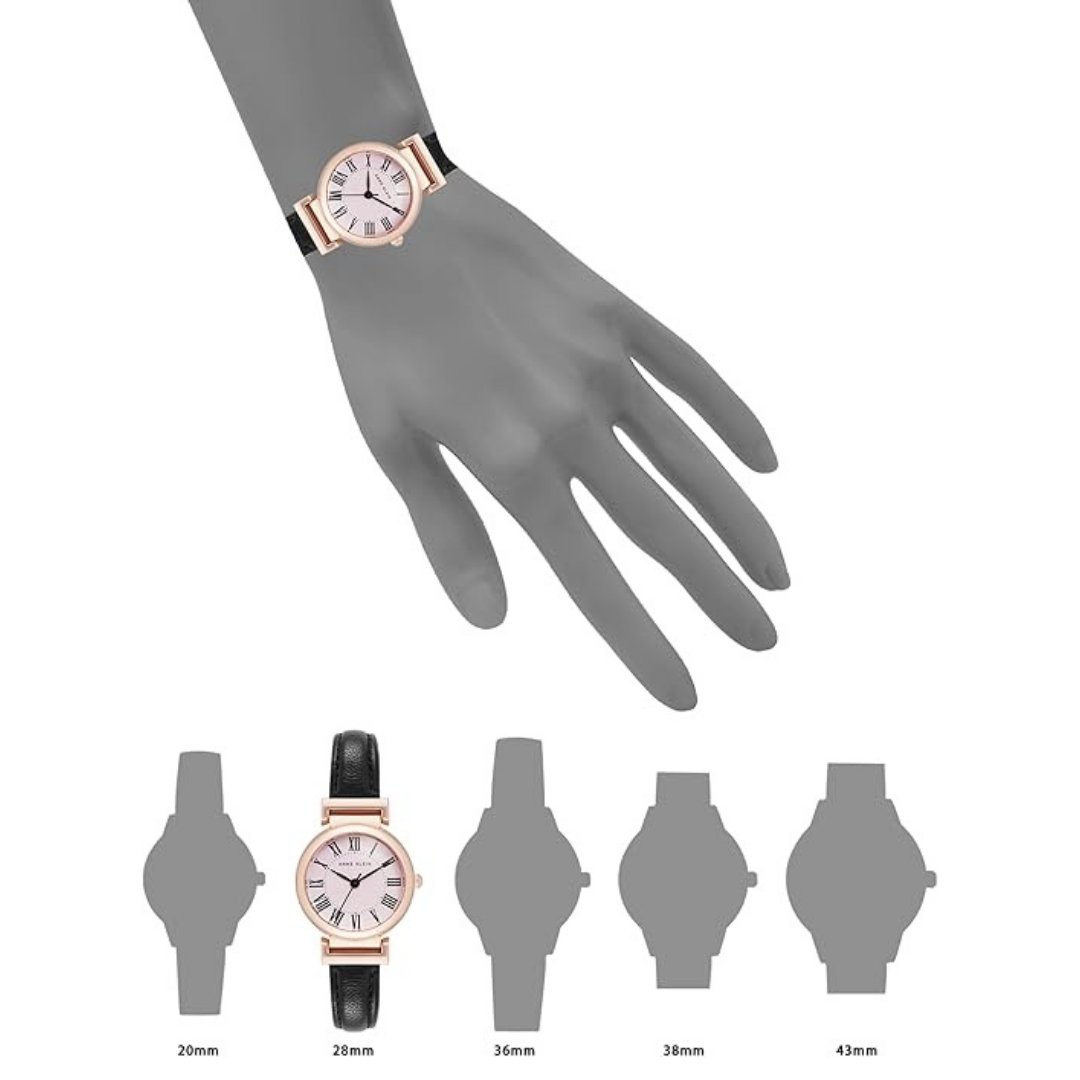 Anne Klein Women's Leather Strap Watch