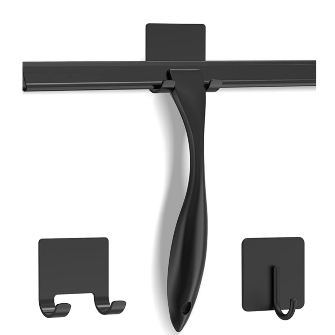 All-Purpose Shower Squeegee – Stainless Steel with Hooks for Bathroom & Car