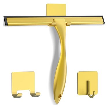 All-Purpose Shower Squeegee – Stainless Steel with Hooks for Bathroom & Car
