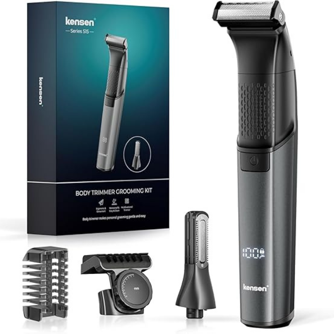 Men's 2-in-1 Body & Beard Trimmer – IPX6 Waterproof, Rechargeable