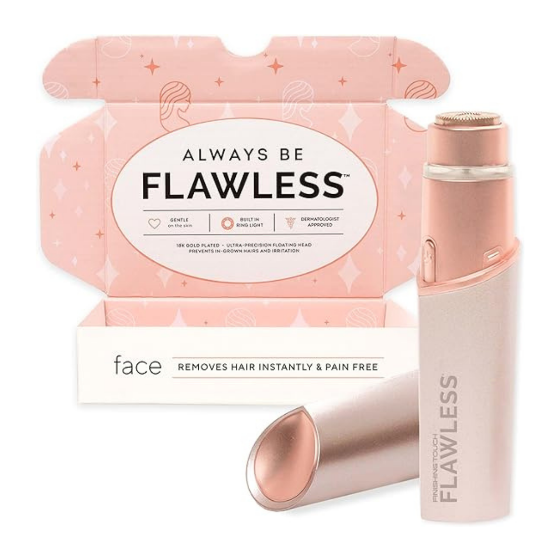 Women’s Electric Facial Razor – Rose Gold Hair Remover with LED