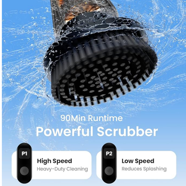 Leebein Cordless Spin Scrubber – 7 Brush Heads, Extendable Handle, 2 Speeds (IPX7 Waterproof)