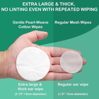 180ct Biodegradable Dog & Cat Ear Wipes – XL 8cm, Itch Relief & Odor Control