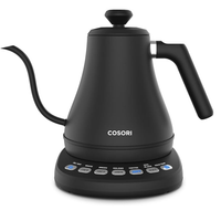 COSORI Gooseneck Electric Kettle – 5 Temp Presets, 0.8L Stainless Steel, 1200W