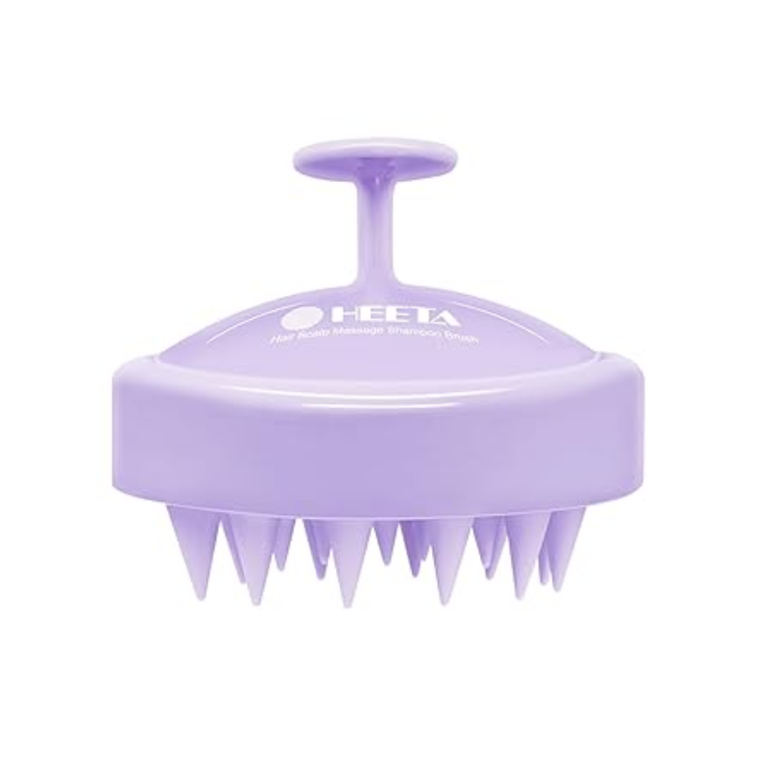 HEETA Scalp Massager – Silicone Shampoo Brush for Hair Growth & Dandruff Relief (Light Purple